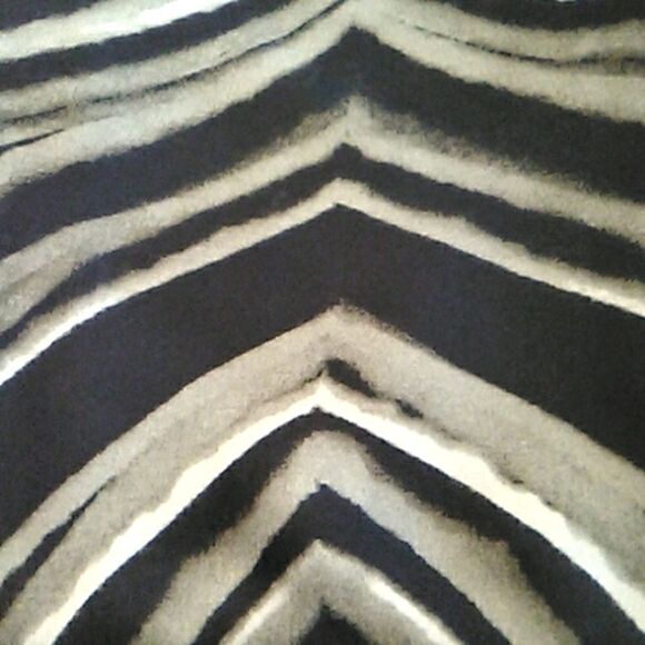 The Limited Gray, White and Black Striped Drape Front Dress - Picture 7 of 7